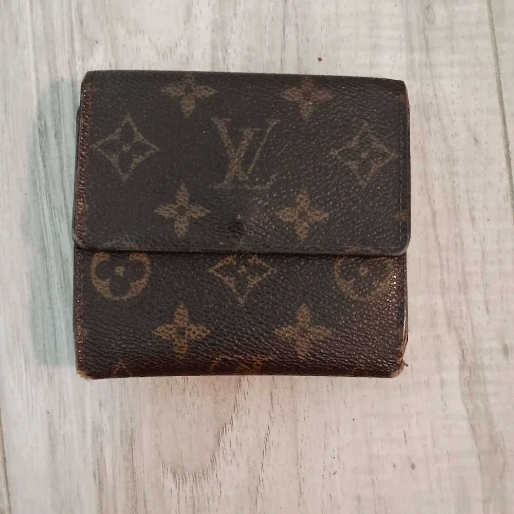 Authentic Louis Vuitton Monogram Portefeiulle Elise Trifold Wallet